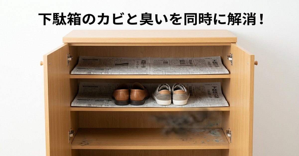 下駄箱に新聞紙でカビと悪臭を同時に防ぐ効果と仕組み