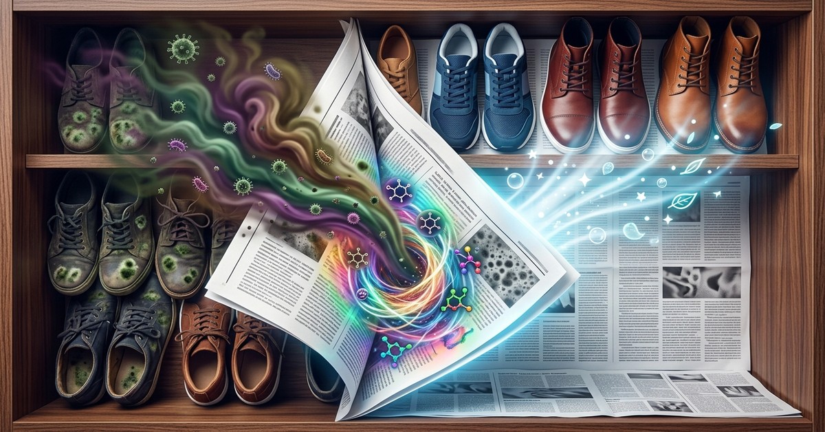 下駄箱に新聞紙でカビと悪臭を同時に防ぐ効果と仕組み