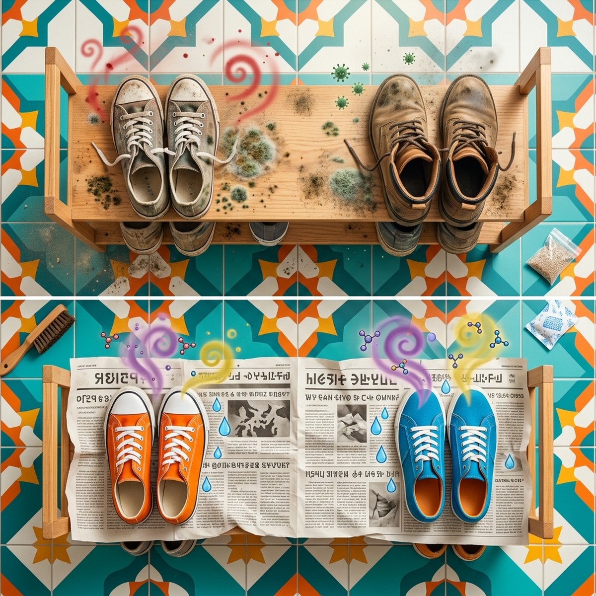 下駄箱に新聞紙を敷く効果とは？カビ・悪臭を防ぐ仕組みを解説