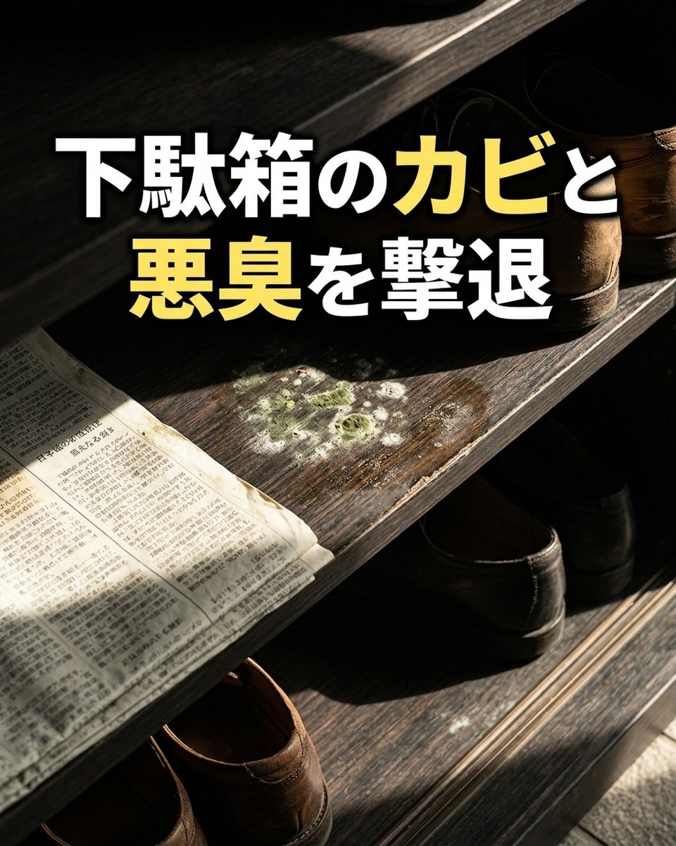 下駄箱の湿気と臭いを防ぐ！新聞紙を活用した効果的なカビ対策
