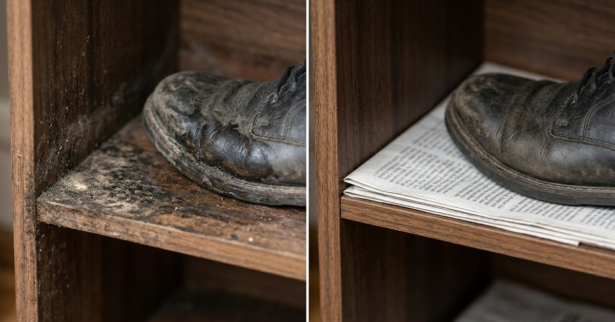 「下駄箱に新聞紙」でカビと悪臭を同時解決：その仕組みと実践法